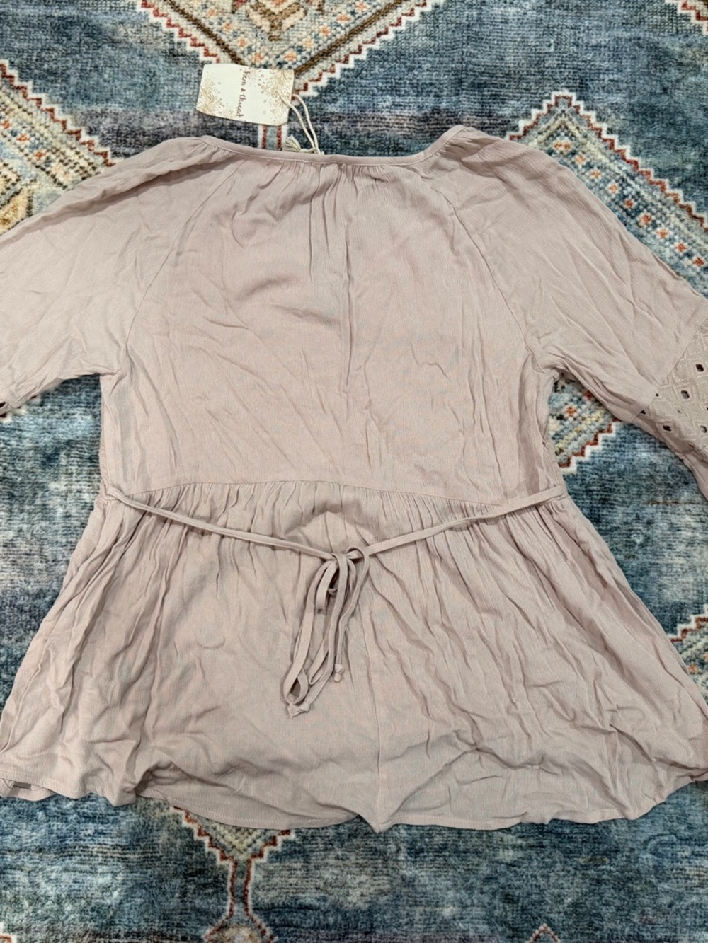 Hem & Thread Mauve Eyelet Peasant Tunic - Picture 6 of 7